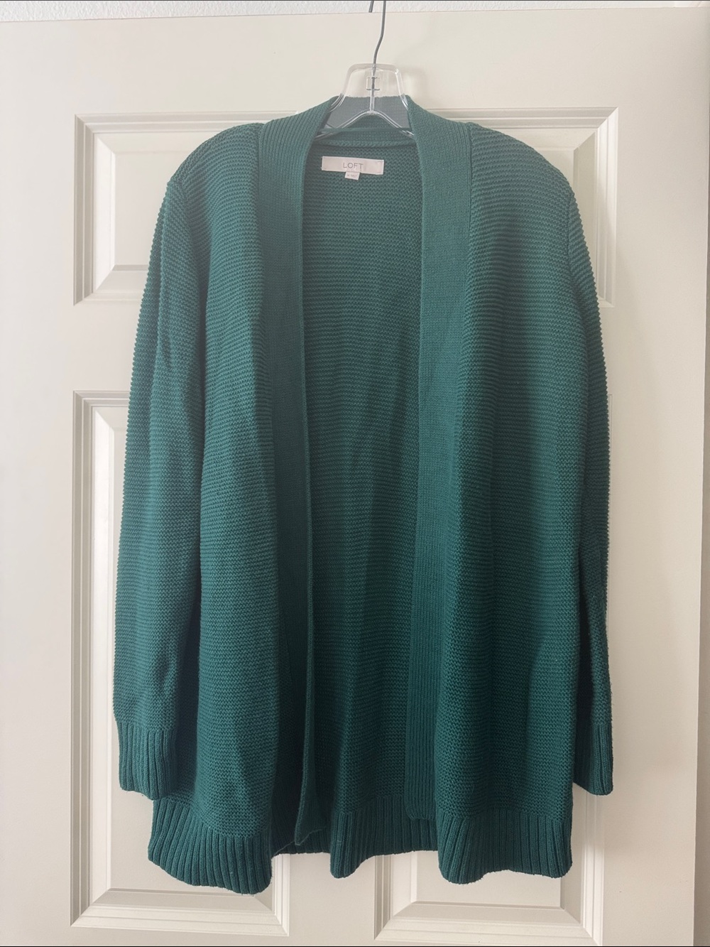 Loft Open-Front Teal Green Women's Cardigan Sweater size M